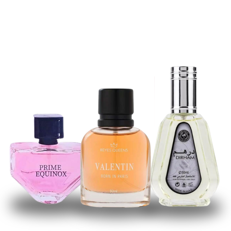 Combo de 3 Perfumes PRIME EQUINOX, VALENTIN, DIRHAM