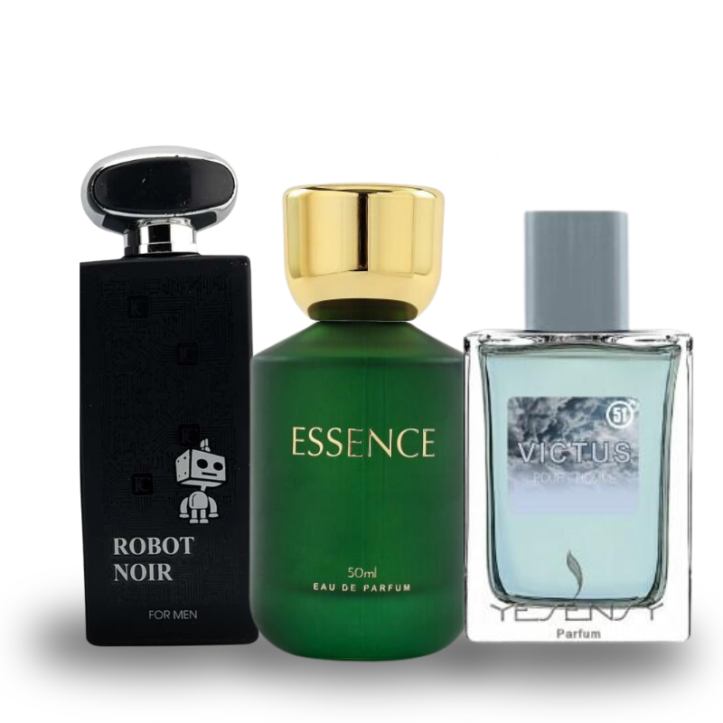 Combo de 3 Perfumes ROBOT NOIR, ESSENCE, VICTUS