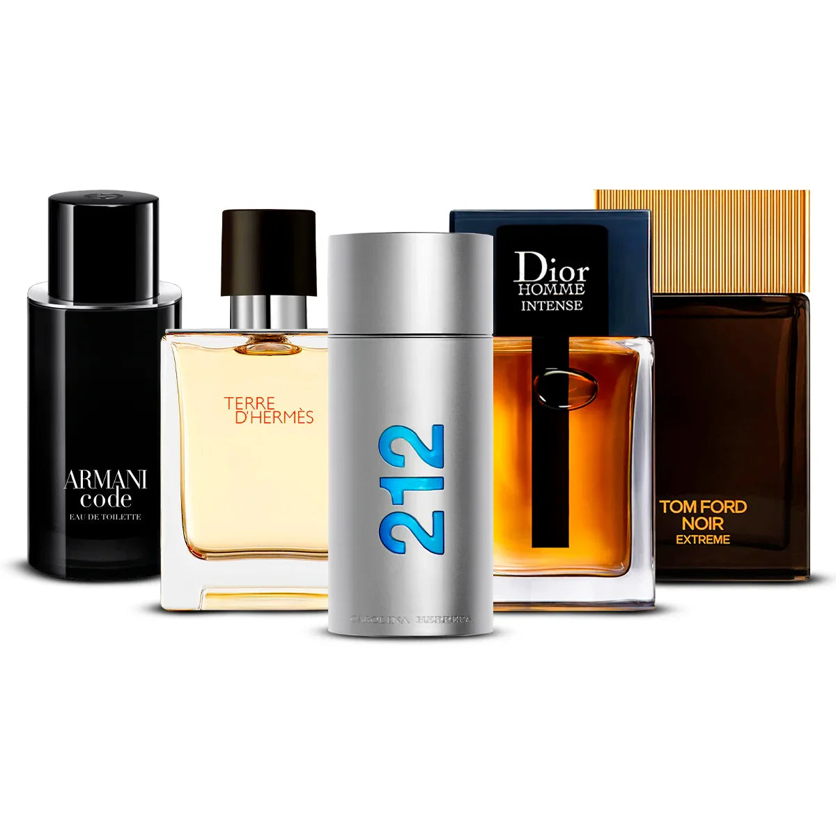 Zestaw 5 perfum: Armani Code, Paco Rabanne Invictus, Dior Homme Intense, Bleu de Chanel, Terre d'Hermès 100ml