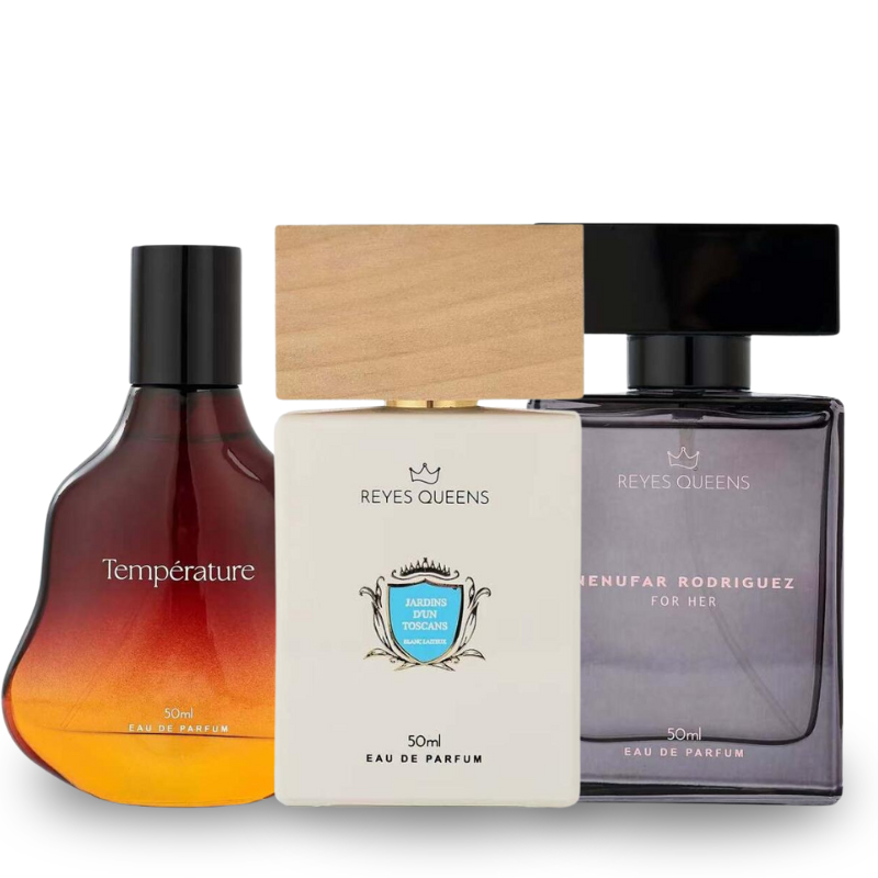 Combo de 3 Perfumes TEMPÉRATURE, JARDINS DUN TOSCANS, NENUFAR RODRIGUEZ